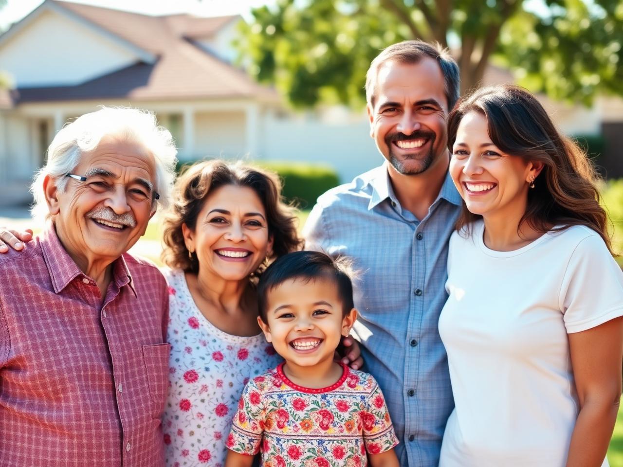 A joyful multigenerational Mexican-American family